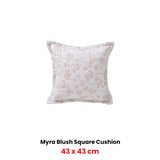 Bianca Myra Blush Coordinate Square Filled Cushion 43 x 43cm - Front View