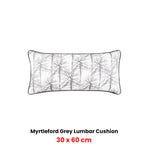 Bianca Myrtleford Grey Lumbar Oblong Filled Cushion 30 x 60cm