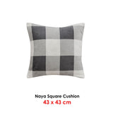 Naya Cozy Checkered Flannel Cushion - Front View
