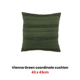 Bianca Vienna Green Coordinate Square Filled Cushion - Front View