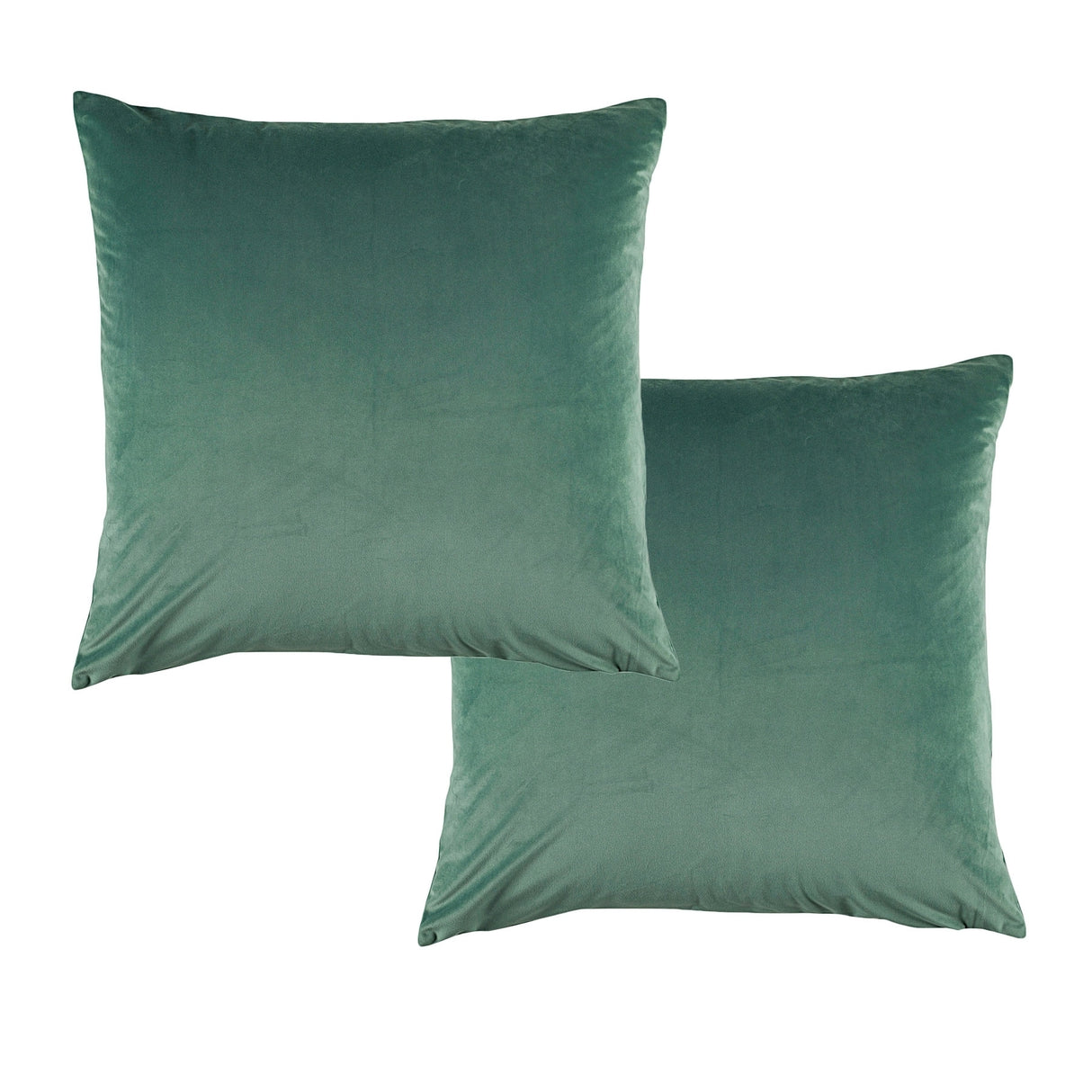 Vivid Sage Velvet European Pillowcase Set - 65 x 65 cm - Bianca Pair