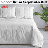 Bianca 250GSM Natural Sleep Bamboo Summer Quilt Double - Front View