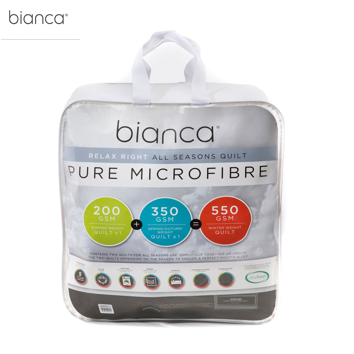 Bianca Luxurious All-Season Microfibre Quilt - Single Size