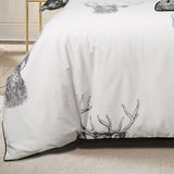 Bianca Alpine Stag Taupe Polyester Cotton Quilt Cover Set Queen - Side View