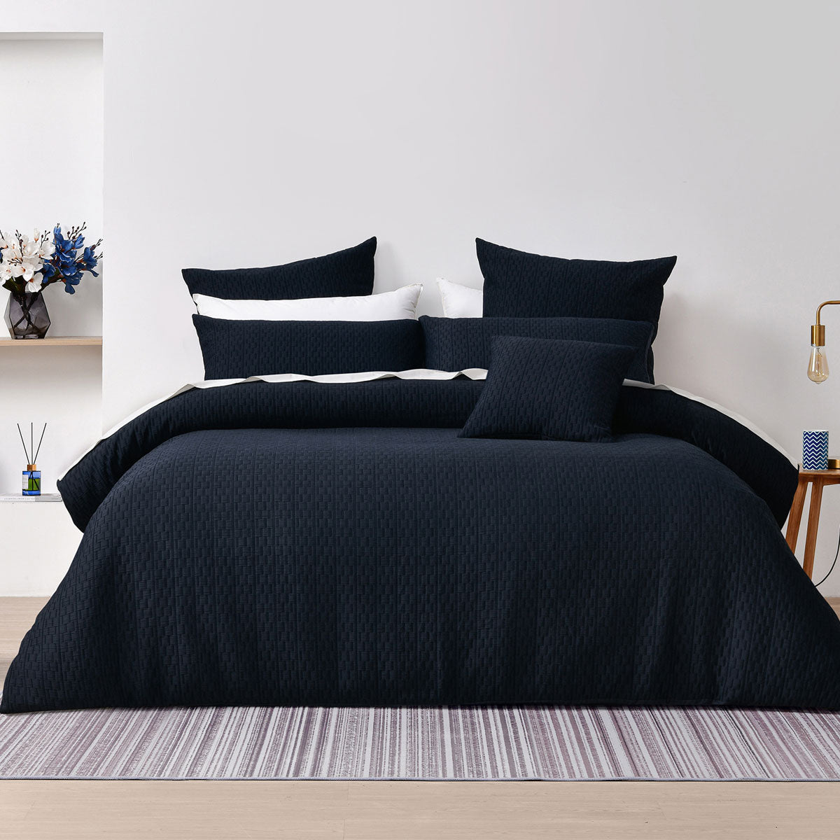 Bianca Burleigh Ink Jacquard Quilt Cover Set King