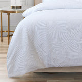 Bianca Byron Spring White Quilt Cover Set for Queen Size - Top-Down View
