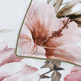 Bianca Eliana White Floral Printed Cotton Sateen Quilt Cover Set Super King - 45-Degree Angle