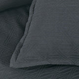 Bianca Hallston Charcoal Pre-Washed Cotton Quilt Cover Set Queen - Top-Down View