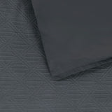 Bianca Hallston Charcoal Pre-Washed Cotton Quilt Cover Set Super King