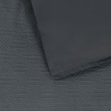 Bianca Hallston Charcoal Pre-Washed Cotton Quilt Cover Set Super King - 45-Degree Angle