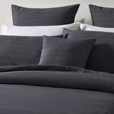 Bianca Kahlani Charcoal Waffle Quilt Cover Set Double - Side View