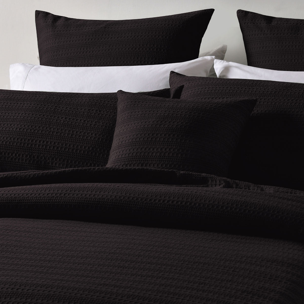 Bianca Kahlani Chocolate Waffle Quilt Cover Set Super King