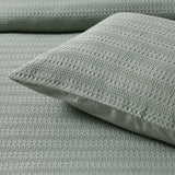 Bianca Kahlani Sage Waffle Quilt Cover Set Single - Top-Down View