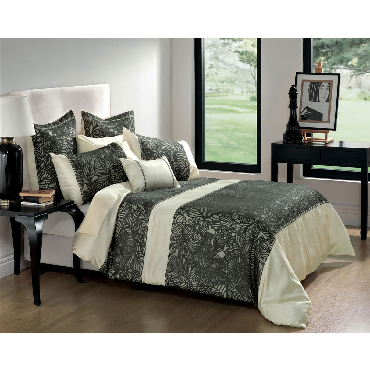Lilyfield Elegance Ivory Quilt Cover Set for Queen Size