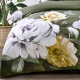 Makayla Floral Cotton Sateen Double Quilt Cover Set by Bianca - Top-Down View