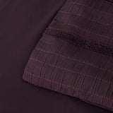 Bianca Malua Grape Jacquard Striped Quilt Cover Set Super King - 45-Degree Angle