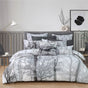 Bianca Myrtleford Grey Cotton Sateen Quilt Cover Set Queen