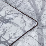 Bianca Myrtleford Grey Cotton Sateen Quilt Cover Set Super King - Top-Down View