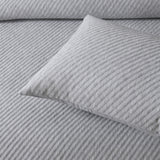 Bianca Pesaro Grey Polyester Cotton Quilt Cover Set King - Top-Down View