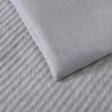 Bianca Pesaro Grey Polyester Cotton Quilt Cover Set King - 45-Degree Angle