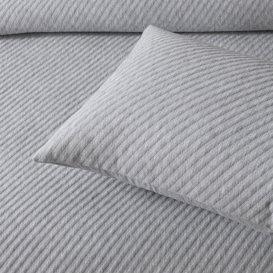 Bianca Pesaro Grey Polyester Cotton Quilt Cover Set Queen