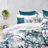 Bianca Sherbrooke White Cotton Sateen Quilt Cover Set Super King - Side View
