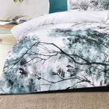 Bianca Sherbrooke White Cotton Sateen Quilt Cover Set Super King - Top-Down View