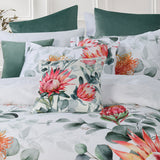 Bianca Wellingrove White Cotton Sateen Quilt Cover Set King - Side View