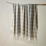 Bianca Maldon Faux Mohair Large Throw Rug 150 x 220 cm Silver