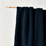 Bianca Sofala Indigo Polyester Chenille Throw Rug 130 x 170 cm - Side View