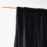 Bianca Tambar Black Faux Fur Throw Rug 130 x 170 cm - Side View