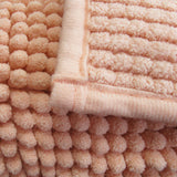 Chenille Toggle Bath Mat 50 x 80cm Taupe - Side View