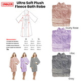190GSM Ultra Soft Plush Fleece Bath Robe Dusty Rose XL - Front View