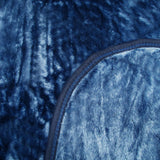375gsm 1 Ply Solid Faux Mink Blanket Queen 200x240 cm Charcoal - Side View
