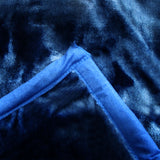 675gsm 2 Ply Solid Faux Mink Blanket Queen 200x240 cm Plum - Side View