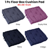 1 Pc Floor Box Cushion Pad 40 x 40+ 8 cm Dusty Pink - Front View