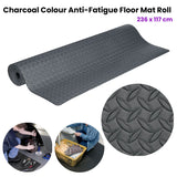 Tool Masters Charcoal Colour Anti-Fatigue Grip Mat Roll 236 x 117 cm - Front View
