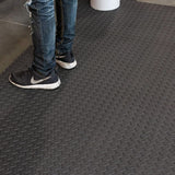 Tool Masters Charcoal Colour Anti-Fatigue Grip Mat Roll 236 x 117 cm - 45-Degree Angle