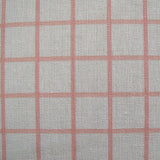 Cotton Grid Checks Oblong Table Cloth Coral 150 x 230cm