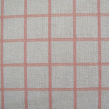 Cotton Grid Checks Oblong Table Cloth Coral 150 x 230cm - Front View
