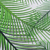 Cotton Green Palm Leaves Oblong Table Cloth 150 x 230cm - Front View
