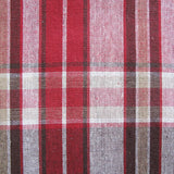 Cotton Plaid Checks Oblong Table Cloth Red 130 x 180cm - Front View