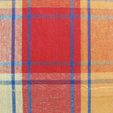 Cotton Plaid Checks Round Table Cloth 180cm Diameter Yellow
