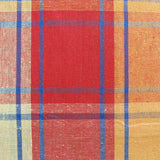 Cotton Plaid Checks Round Table Cloth 180cm Diameter Yellow - Front View