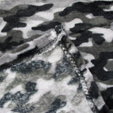190GSM Boys Cool Ultra Soft Coral Fleece Throw 127 x 152cm Army Camouflage - Front View
