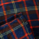 190GSM Fashion Printed Ultra Soft Coral Fleece Throw 127 x 152cm Checkered - Front View