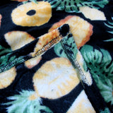 190GSM Fashion Printed Ultra Soft Coral Fleece Throw 127 x 152cm Pineapple - Front View