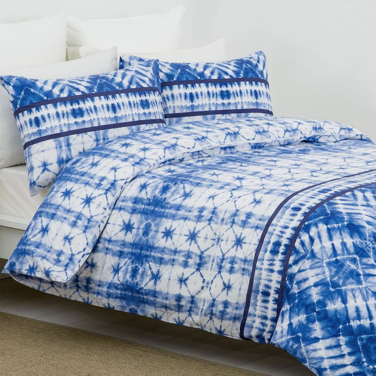 Belmondo Aruba Tie-Dye Quilt Cover Set - King Size Dutch Caribbean Comfort
