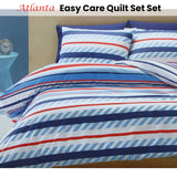 Belmondo Atlanta Striped Easy Care Quilt Cover Set King - Front View