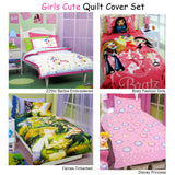 Disney Barbie Embroidery Quilt Cover Set Single - Front View
